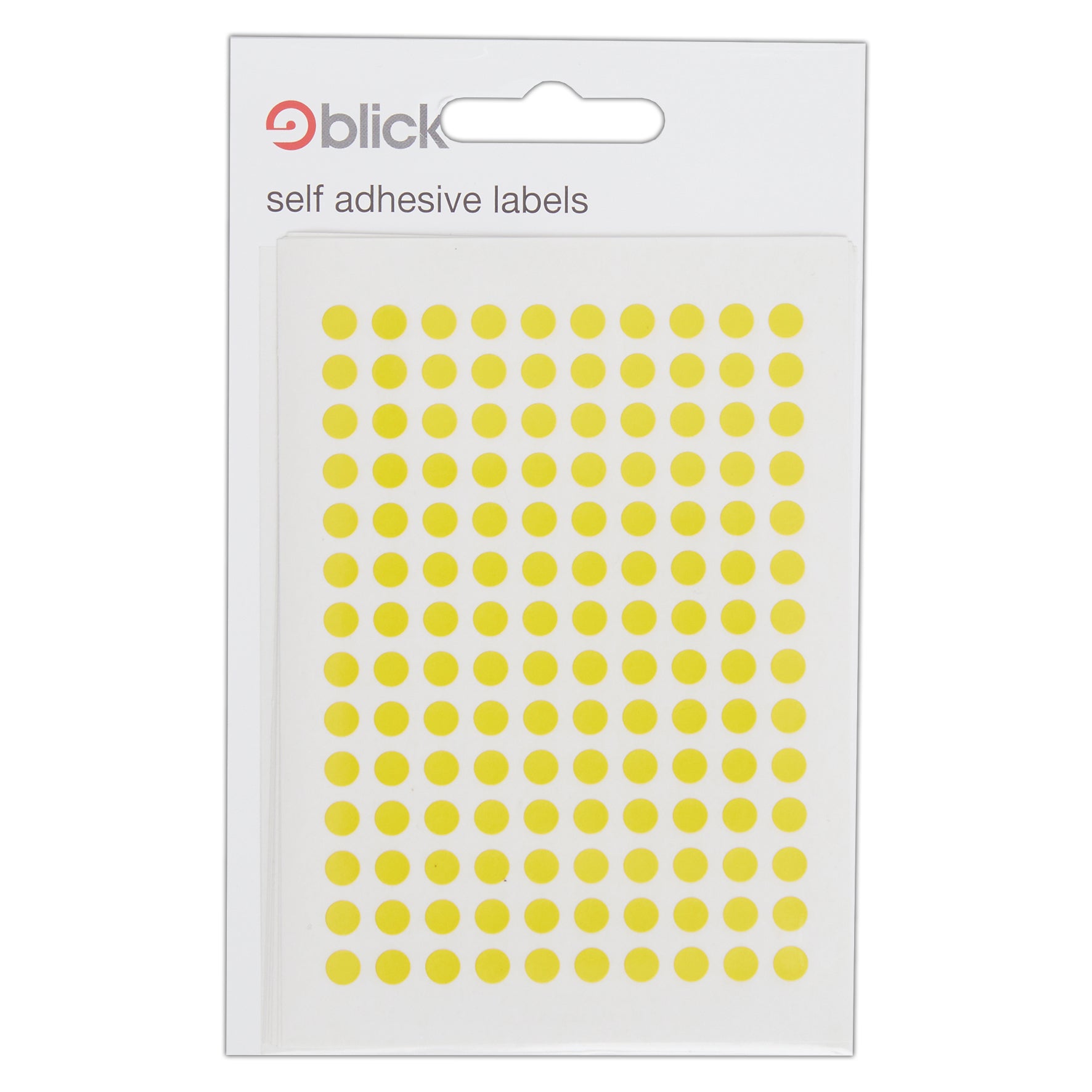 Blick Self Adhesive Stickers, 5mm, Coloured Dot, Circles, Yellow, 980