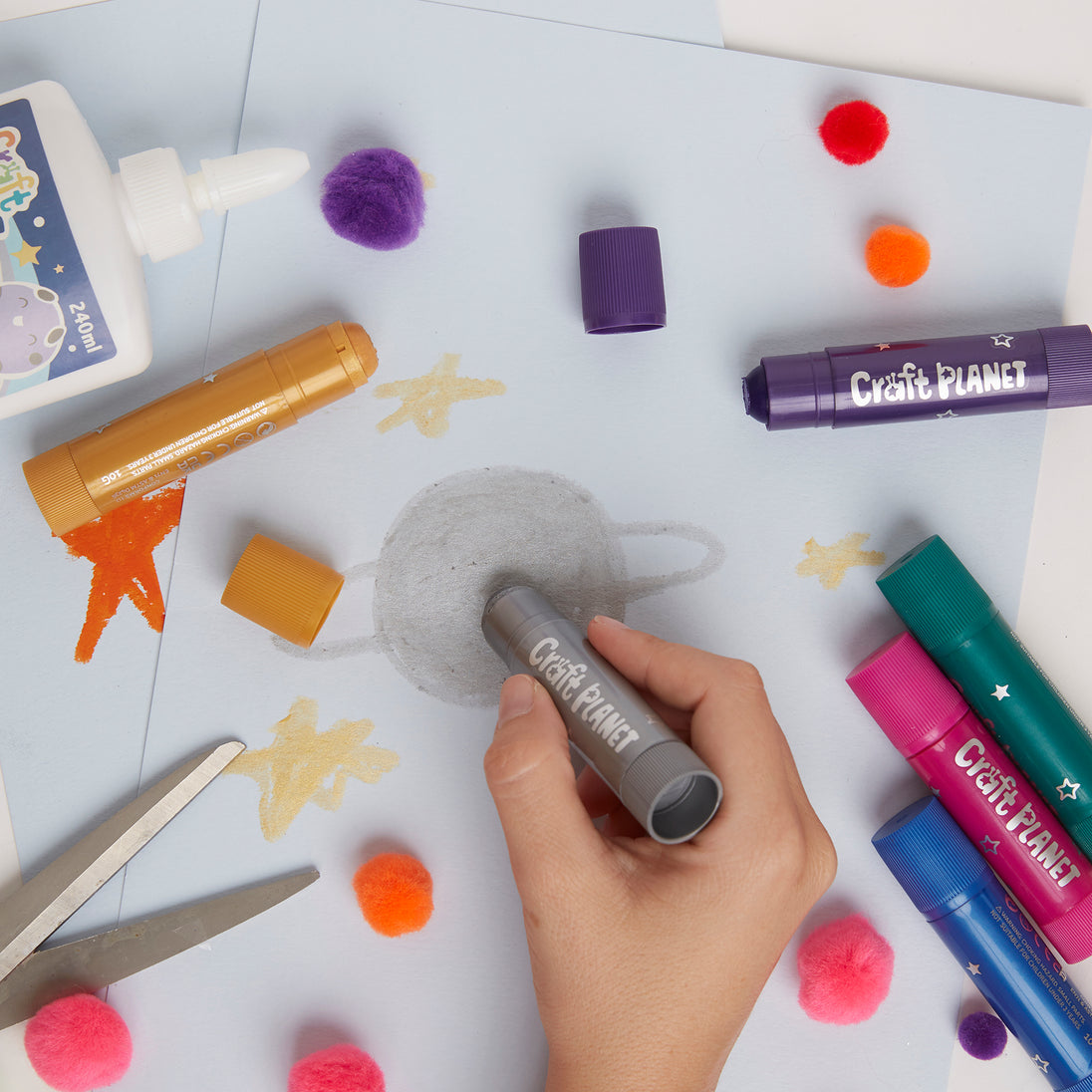 Craft Planet Lot de 12 bâtons de peinture lavables pour enfants, couleurs vives assorties, option parfaite pour les enfants, les tout-petits, les Craft Planet Lot de 12 bâtons de peinture lavables pour enfants, couleurs vives assorties, option parfaite pour les enfants, les tout-petits, les