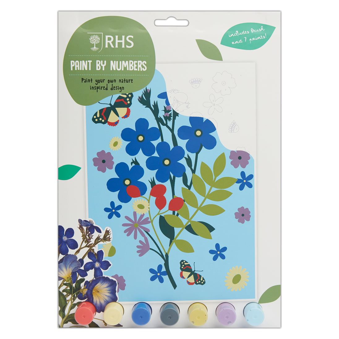 Painted Rhs RHS The Royal Horticultural Society Paint By Numbers For Kids With 7 P
