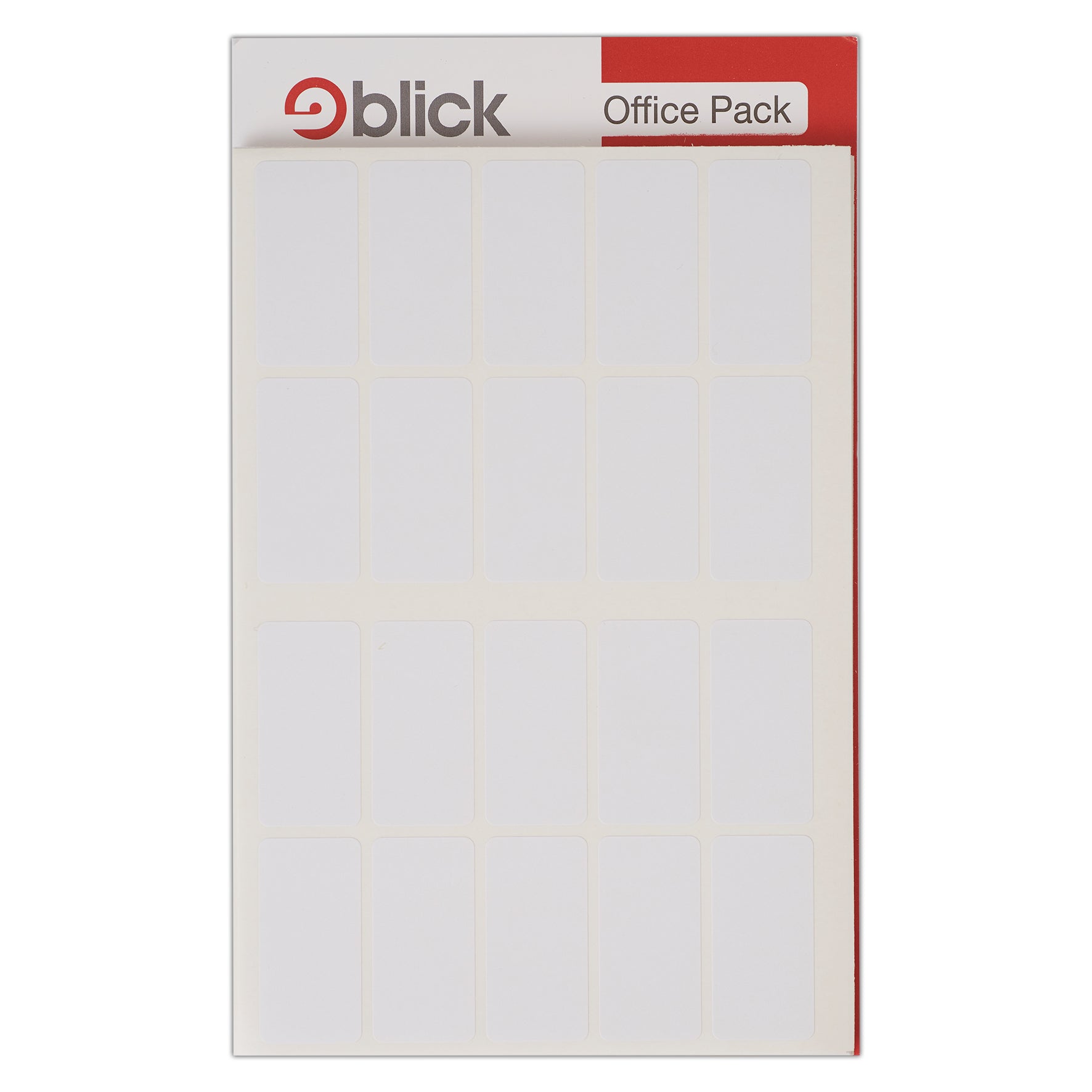 Blick Labels, White, Self Adhesive Stickers Dispenser Pack, Rectangular, 25mm X 75mm, 320 Labels, For Home, Office, Family, School, Holiday Calendar Organising, Planner, Rewards Chart, Colour Coding