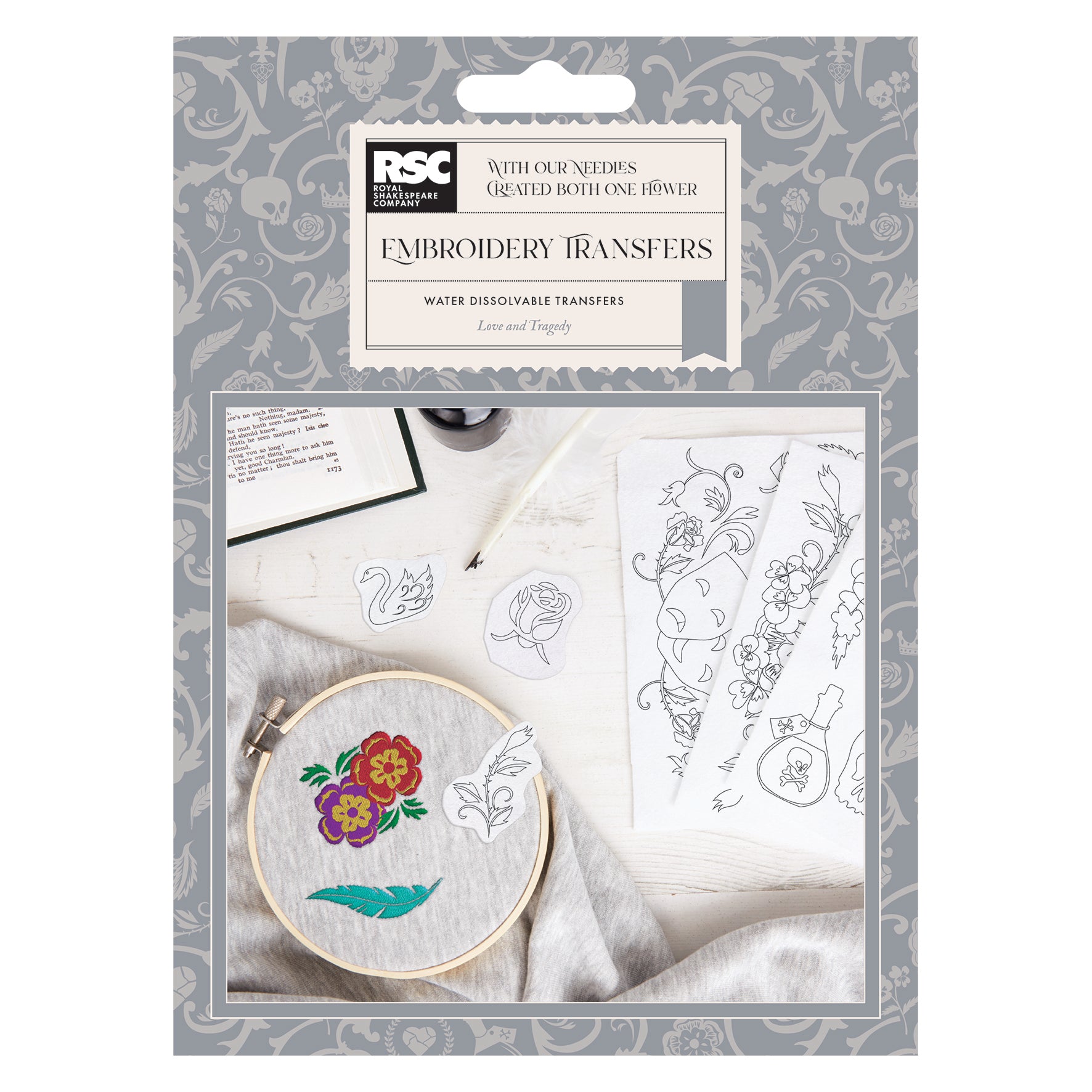Royal Shakespeare Company Water Dissolvable Embroidery Transfer Sheets