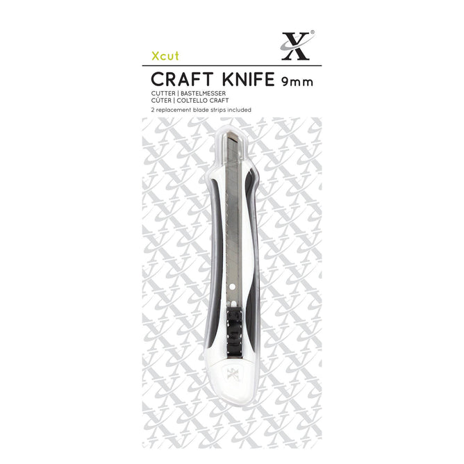 Xcut Craft Knife, Soft Grip, Black & White, 9mm, Perfect Tool Set for