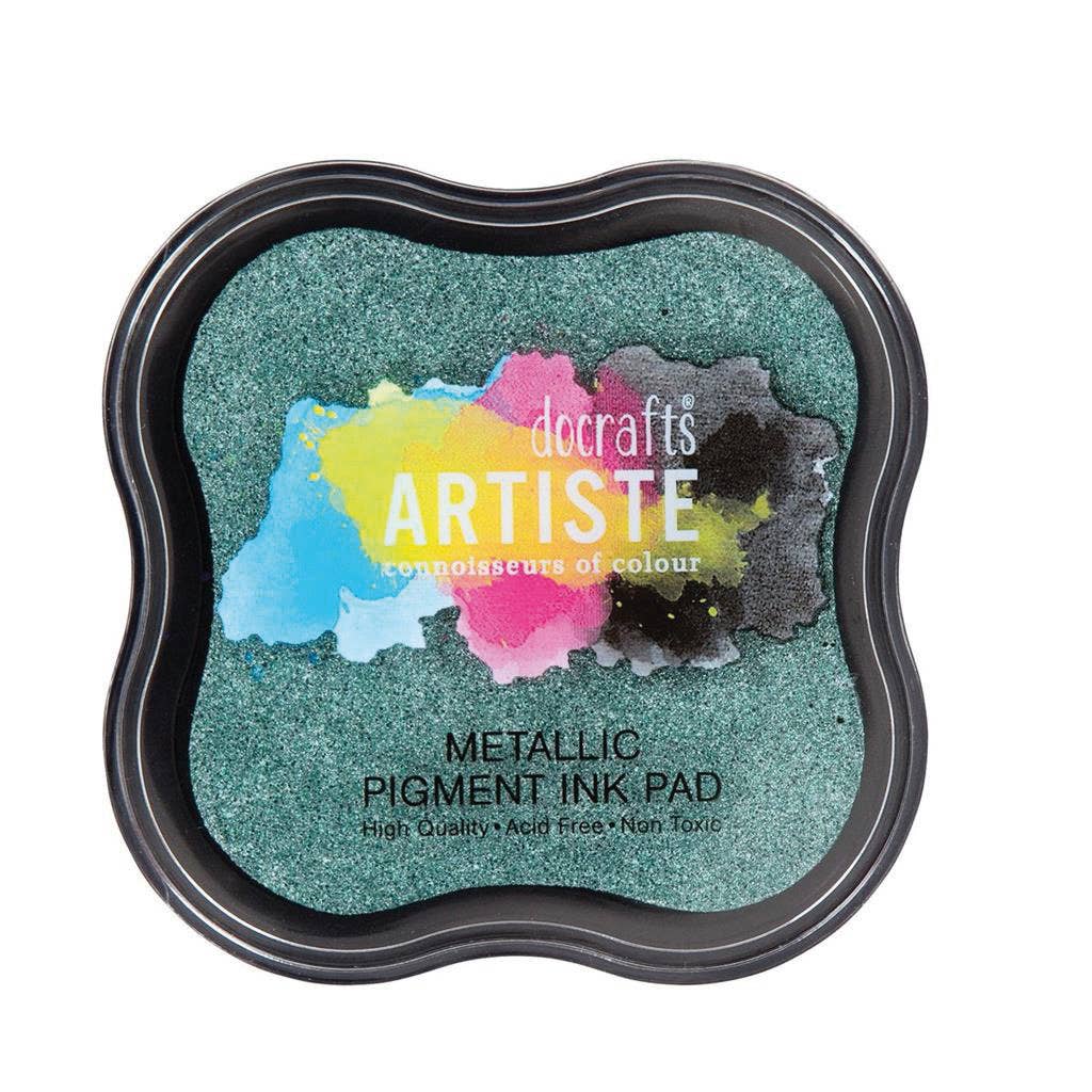 Color Box Embossing Ink Pads Artiste Pigment Metallic Evergreen Ink Pad For Stamping, Embossing Pow
