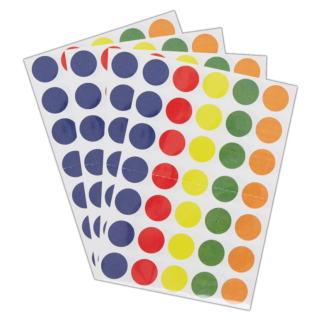 Blick Self Adhesive Stickers, 8mm, Coloured Dot, Circles, Assorted Col