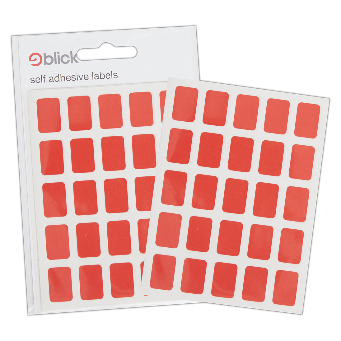 Blick Labels, Red, Self Adhesive Stickers, Rectangular, 12mm x 18mm, 1